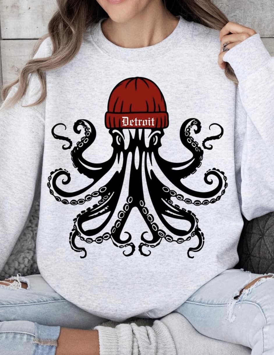 Detroit Octopus Crewneck