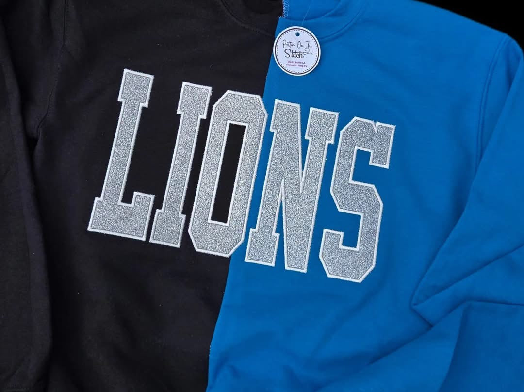 Split Stitched Lions Crew