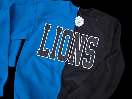 Split Stitched Lions Crew