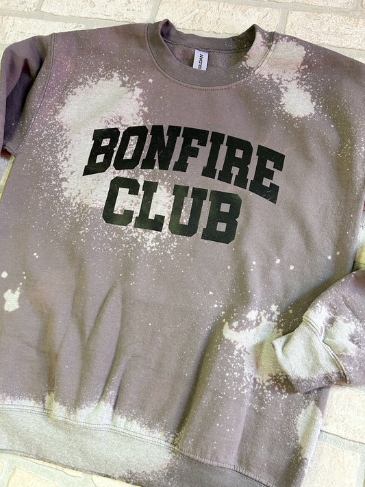 Bonfire Club Bleached Crewneck Sweatshirt
