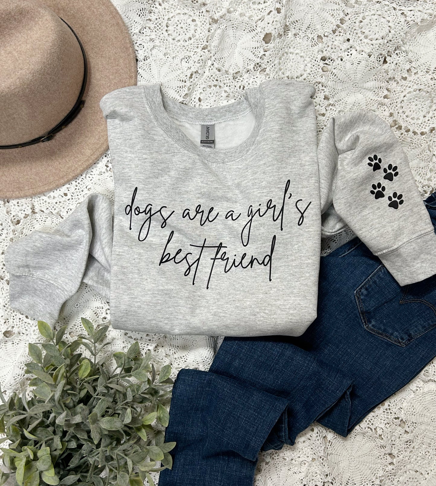 Dogs are a Girl’s Best Friend Crewneck