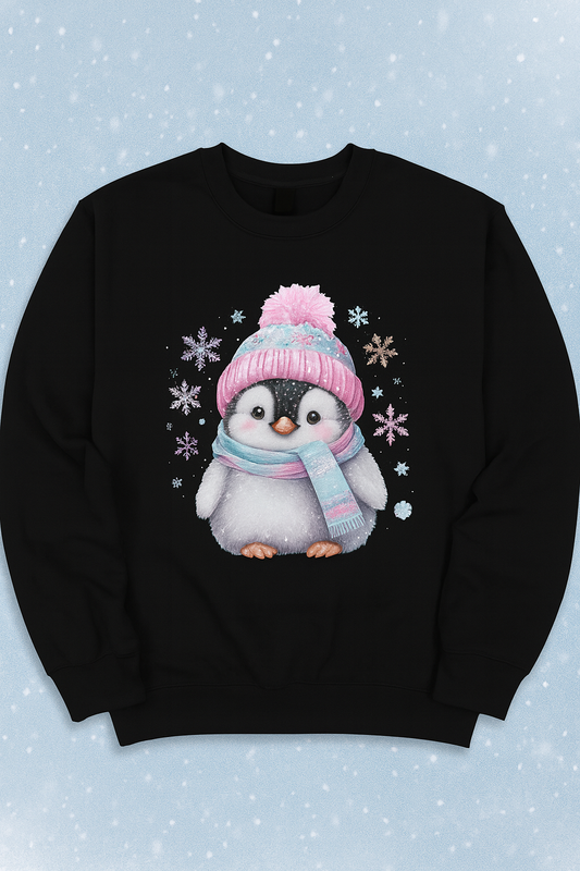 Snowy Penguin Crewneck